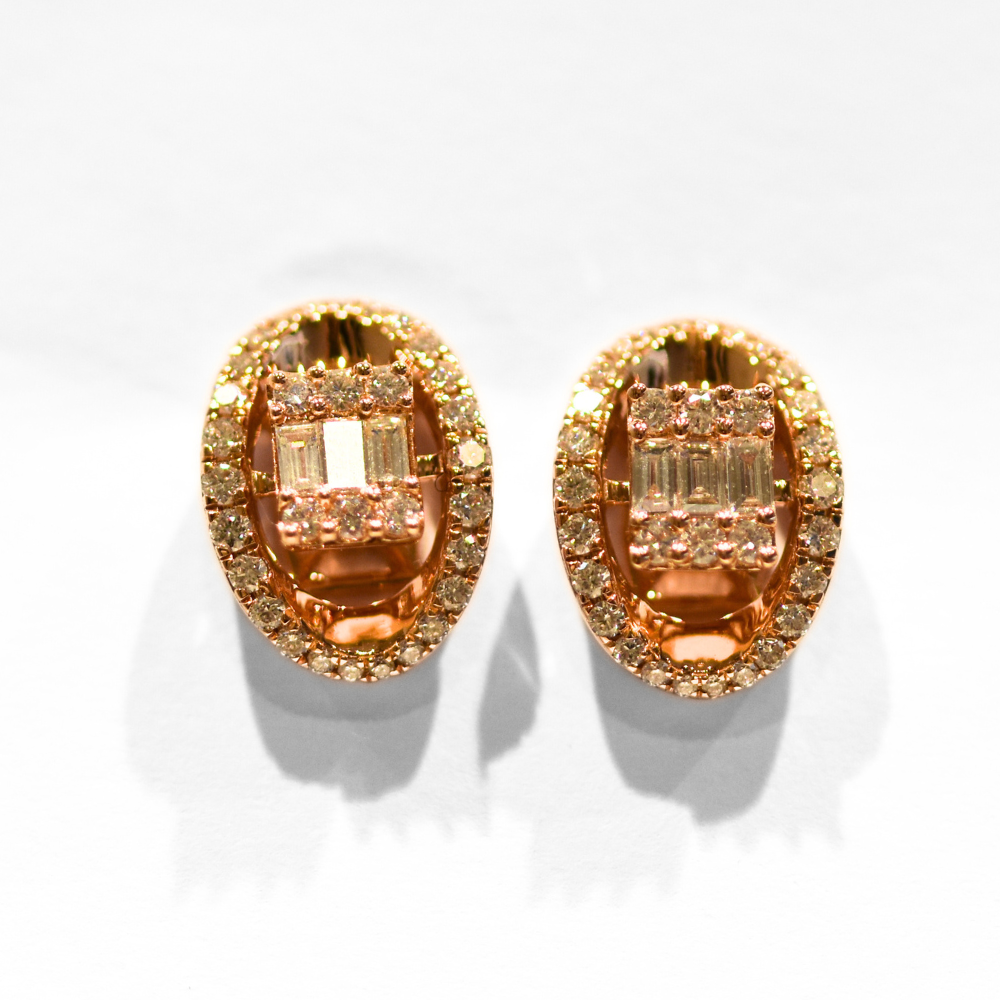 Picture of Darling Rose Gold Diamond Studs